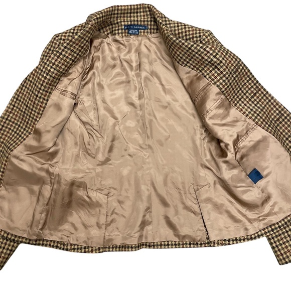 Ralph Lauren brown plaid blazer women’s size 8 - Picture 3 of 4